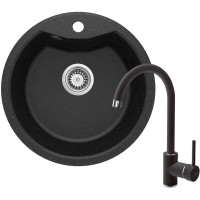 Кухонний набір Deante Solis ZRS_2803 + BEN_262M графіт-хром (ZRSB2803)