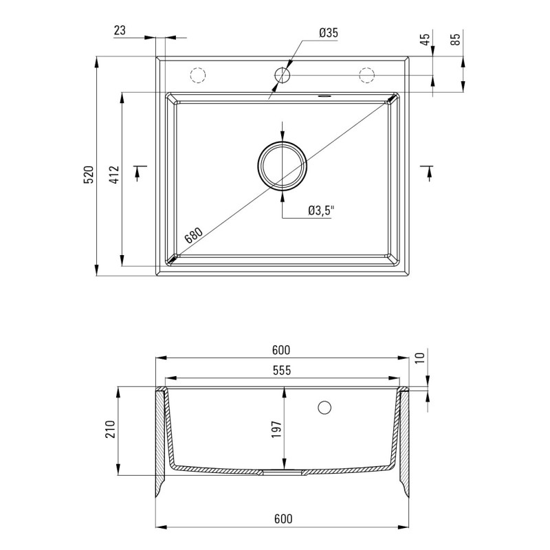 Кухонна мийка Deante Andante графіт (ZQN 2103)