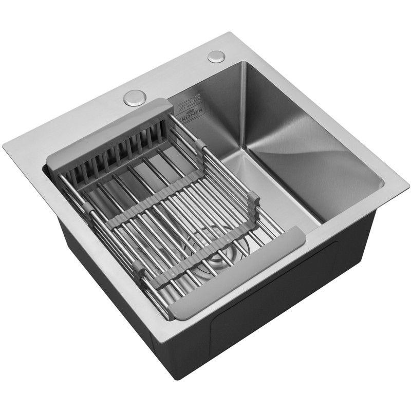 Кухонна раковина Kroner KRP Geburstet - 4545 гм (3,0/1,0 мм)