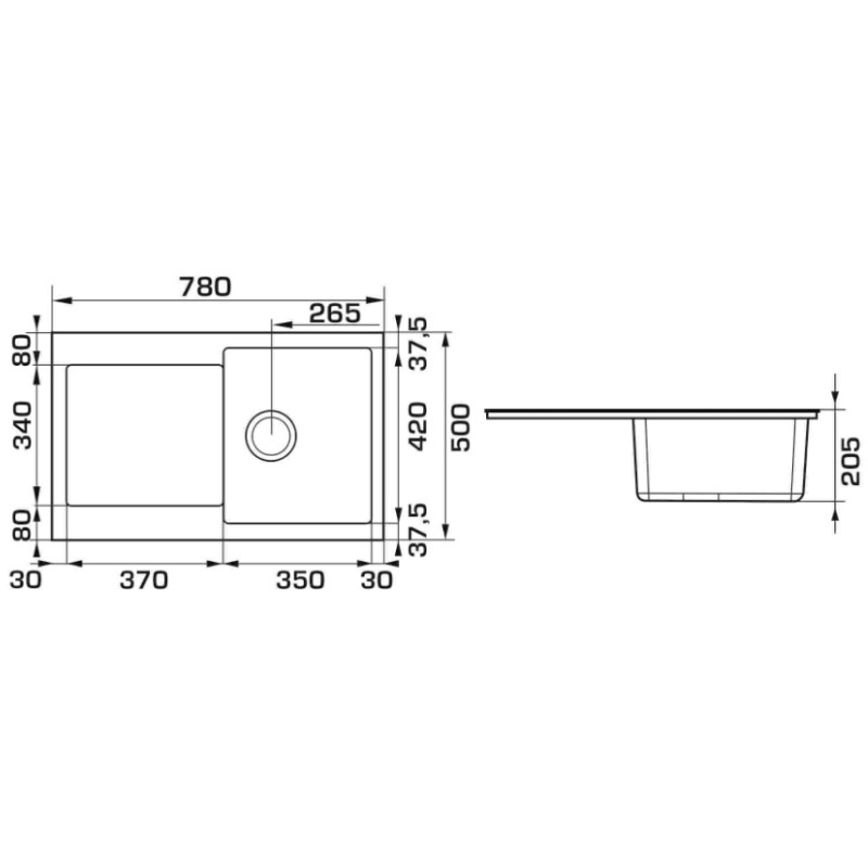 Кухонна мийка INTERLINE Vega Grigio