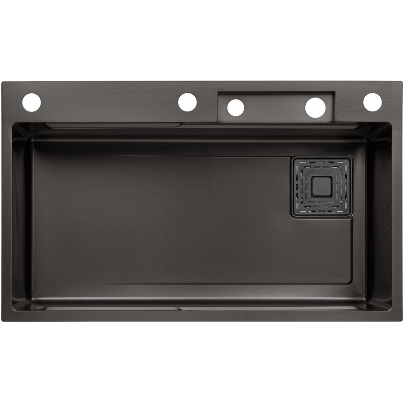 Кухонна раковина Kroner KRP Schwarze - Set7545HM PVD (3,0/0,8 мм)