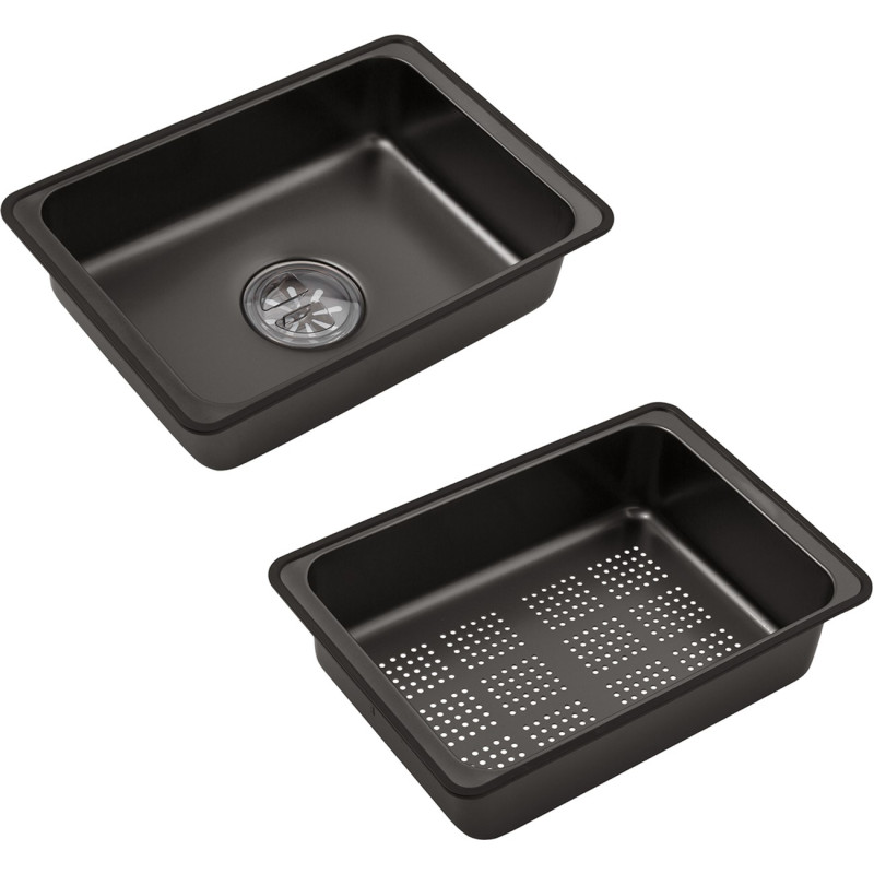 Кухонна раковина Kroner KRP Schwarze - Set7545HM PVD (3,0/0,8 мм)