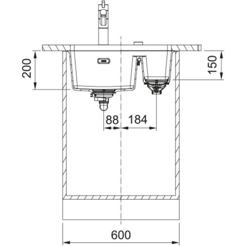 Мийка кухонна Franke Maris MRG 160 чорний матовий (125.0701.784)
