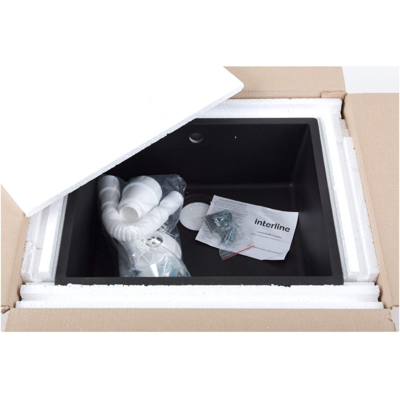 Кухонна мийка INTERLINE Under 600 black