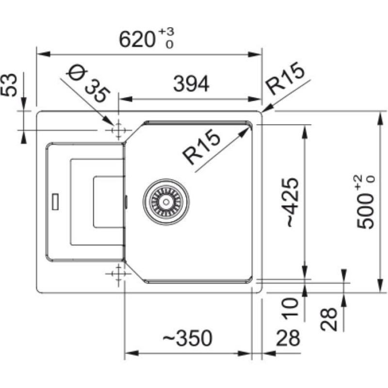Мийка кухонна Franke Urban UBG 611-62 чорний матовий (114.0699.235)