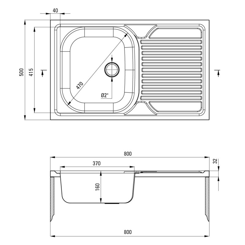 Кухонна мийка Deante Tango нержавіюча сталь ZM5 0110