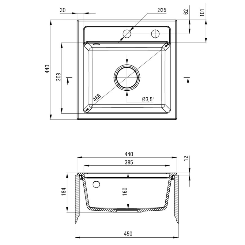 Кухонна мийка Deante Zorba ZQZ 7103