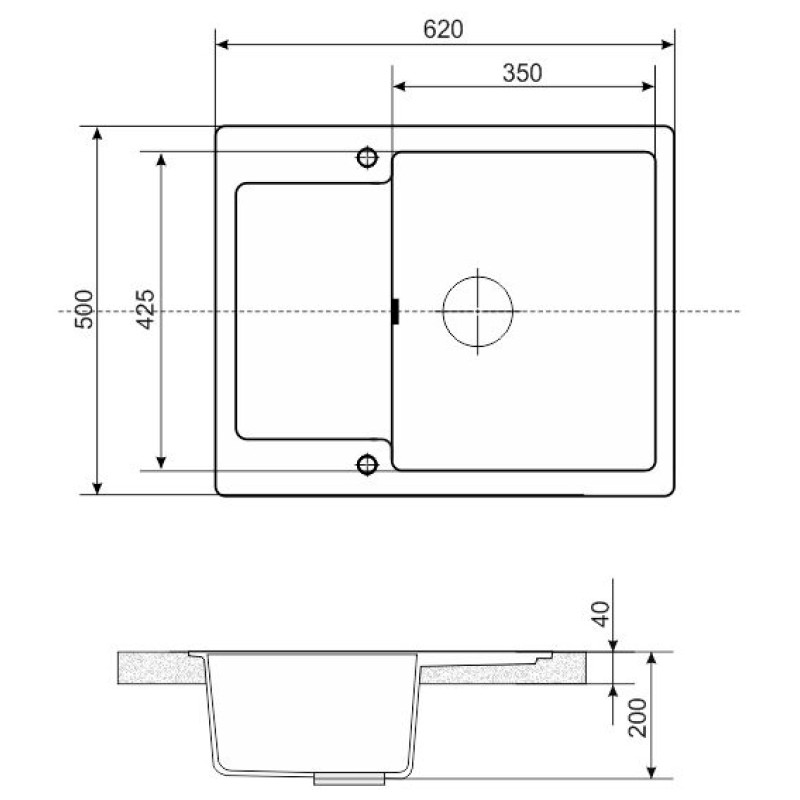 Кухонна мийка INTERLINE Polo White