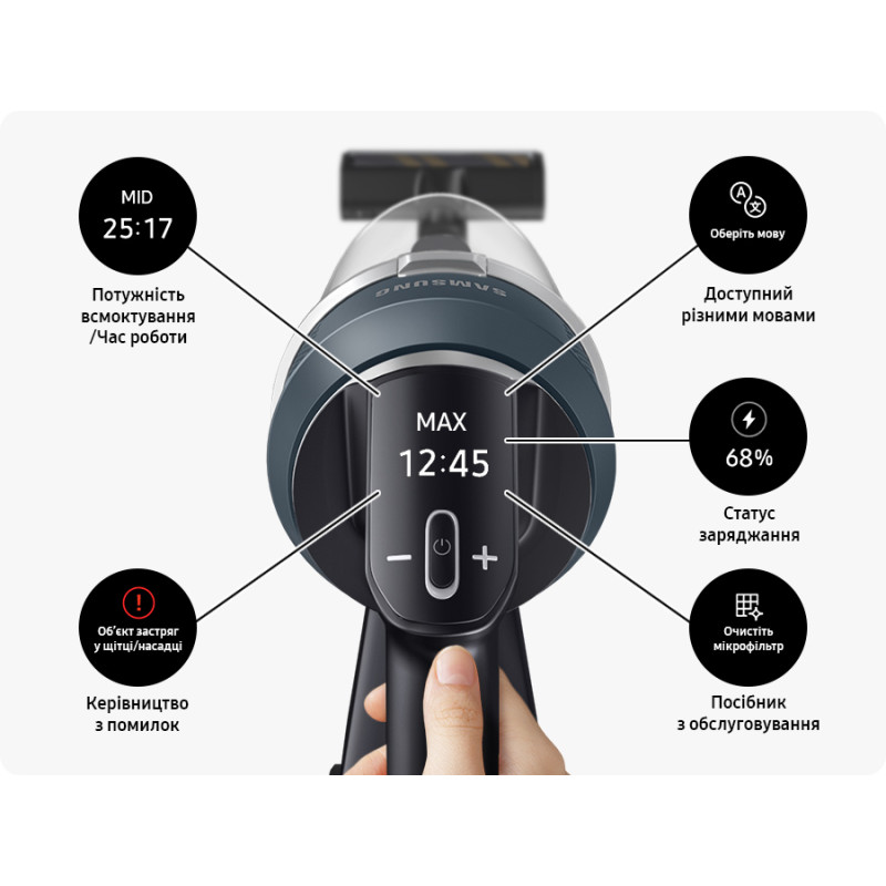 Пилосос акумуляторний Samsung VS20C8524TB/UK Black