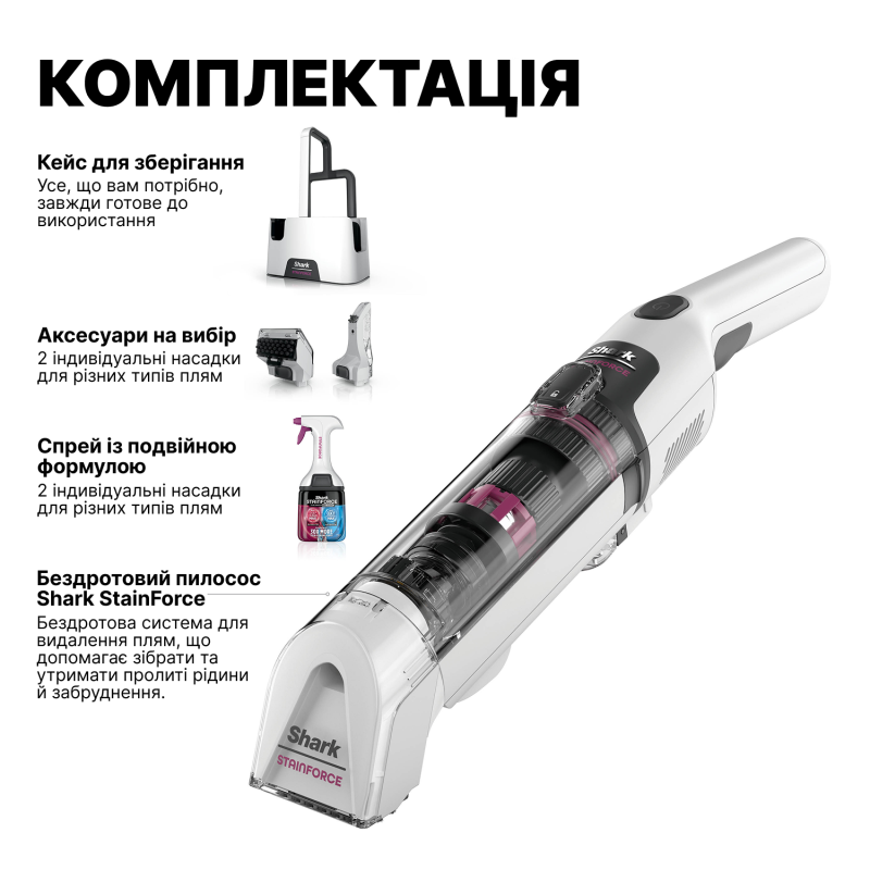 Пилосос-засоб для виведення плям Shark Stain-Destroying Spot HX100EUT