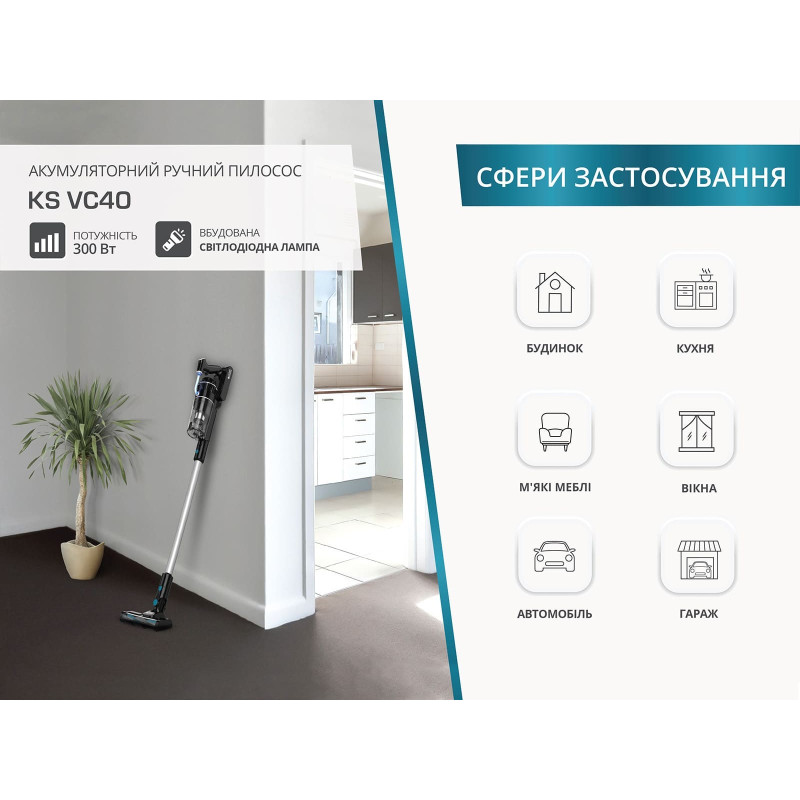 Пилосос ручний акумуляторний Konner&Sohnen KS VC40
