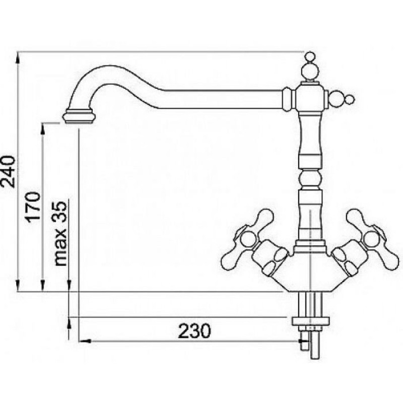 Змішувач для кухні Elleci Tago antracite 59
