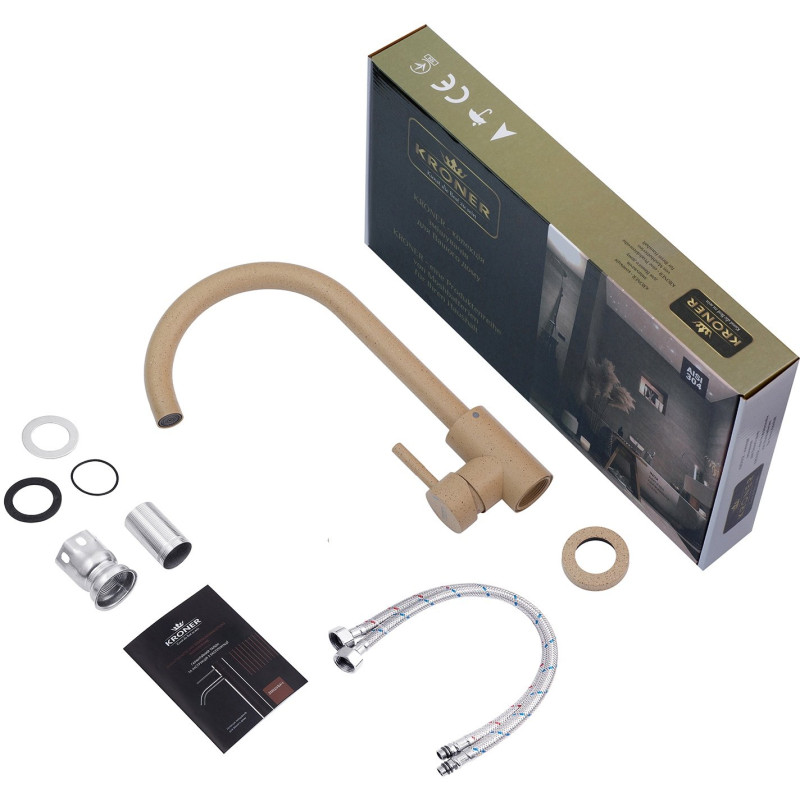 Змішувач для кухні Kroner KRP Edelstahl Klassisch - COL035