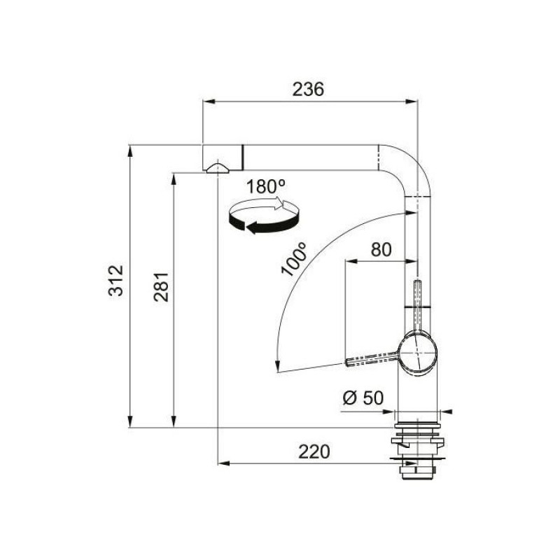 Змішувач Franke Active L (115.0721.463)