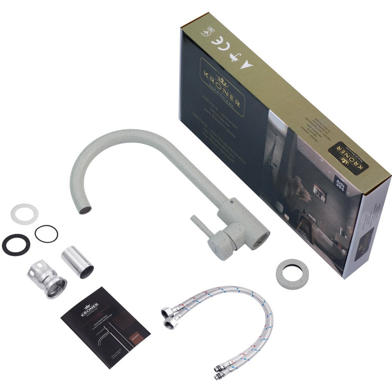 Змішувач для кухні Kroner KRP Edelstahl Klassisch - GRA035