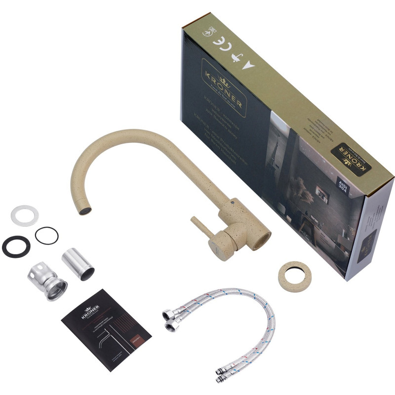 Змішувач для кухні Kroner KRP Edelstahl Klassisch - MAR035