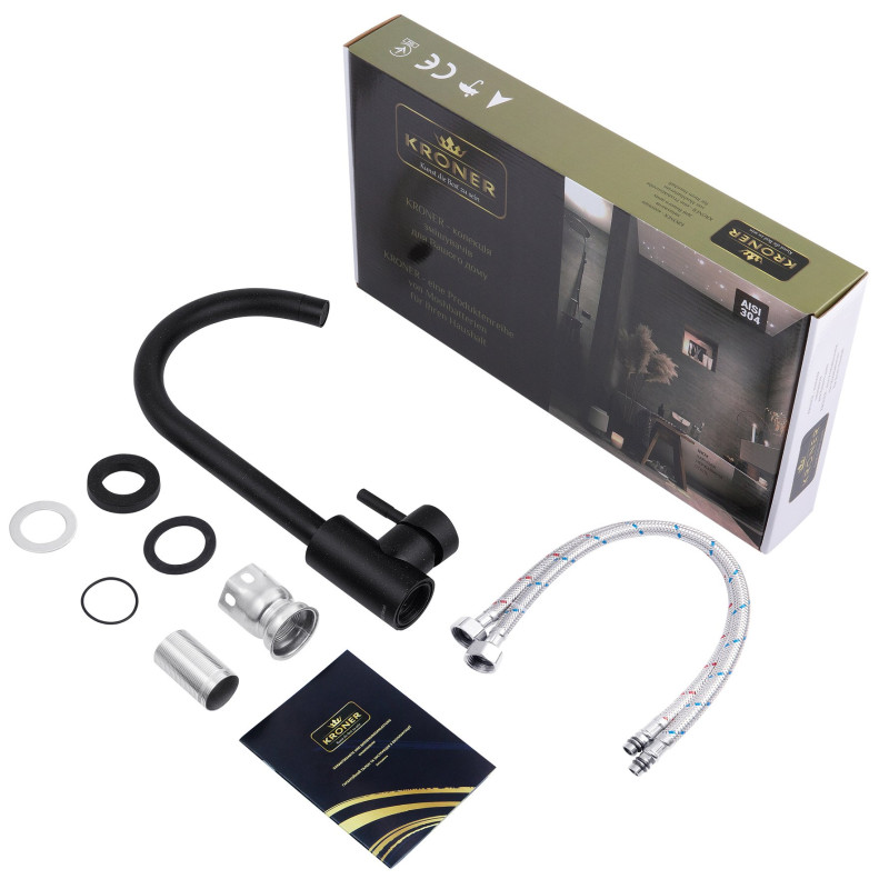 Змішувач для кухні Kroner KRP Edelstahl Klassisch - SCH035