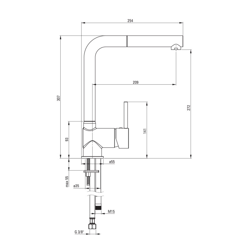 Змішувач Deante Aster BCA N73M