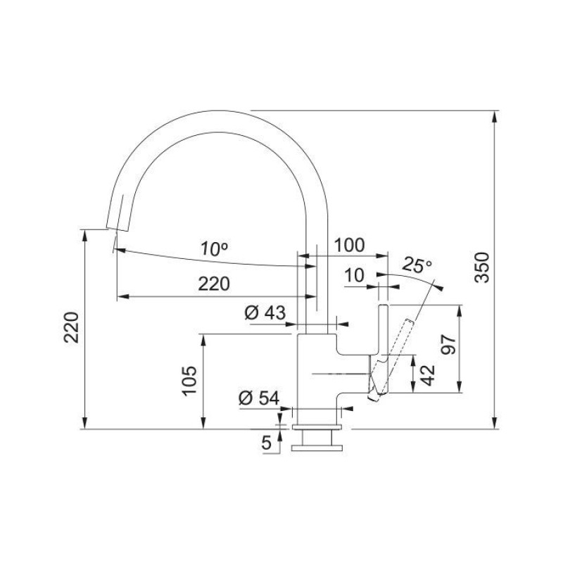 Змішувач Franke Lina 115.0626.019 чорний матовий