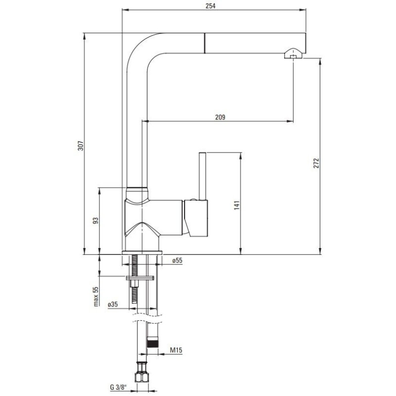 Змішувач Deante Aster BCA A73M
