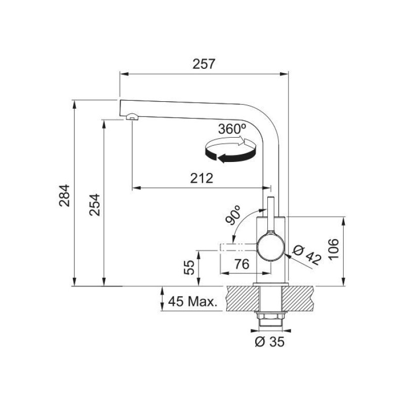 Змішувач Franke Lina L Shape (115.0728.478)