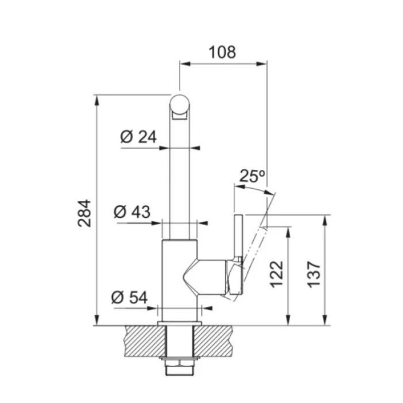 Змішувач Franke Lina L Shape (115.0728.480) сірий камінь