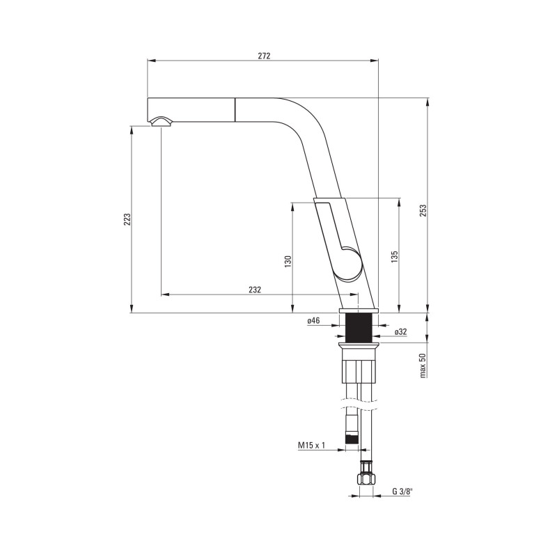 Змішувач Deante Silia BQS F73M