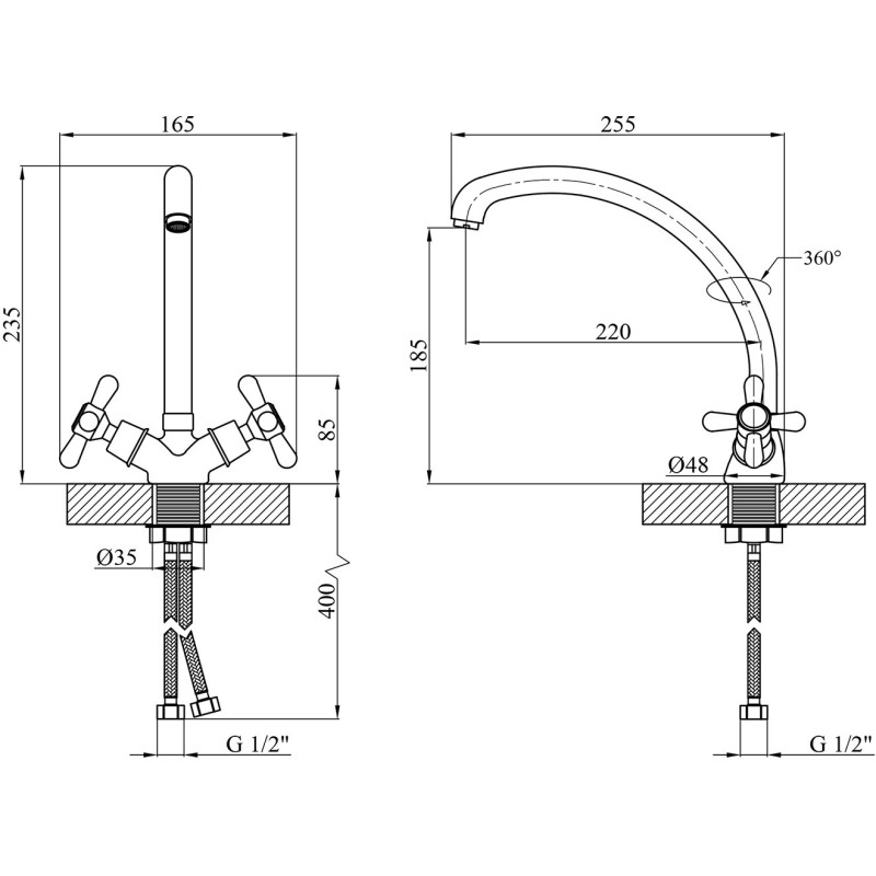 Змішувач для кухні Kroner KRP Royce C032