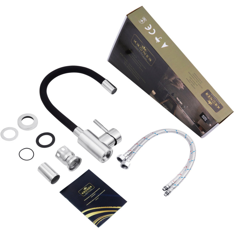 Змішувач для кухні Kroner KRP Edelstahl Klassisch - ESG035BLK