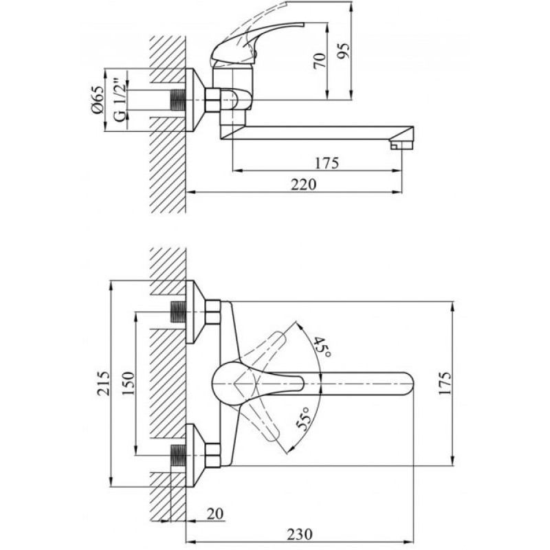 Змішувач для кухні Agua Leon - C040