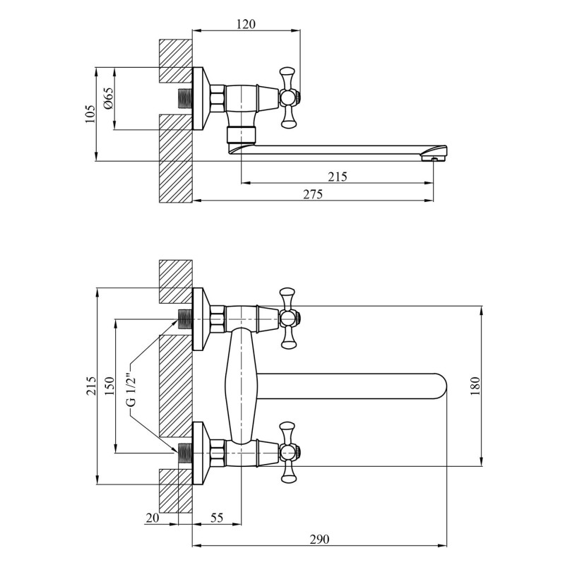 Змішувач для кухні Kroner KRM Rhein - C040