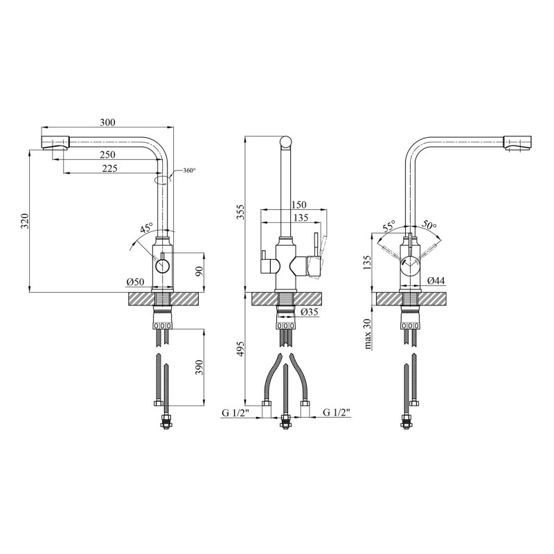 Kroner KRP EDELSTAHL KLASSISCH ESG038 KITHON MIXER