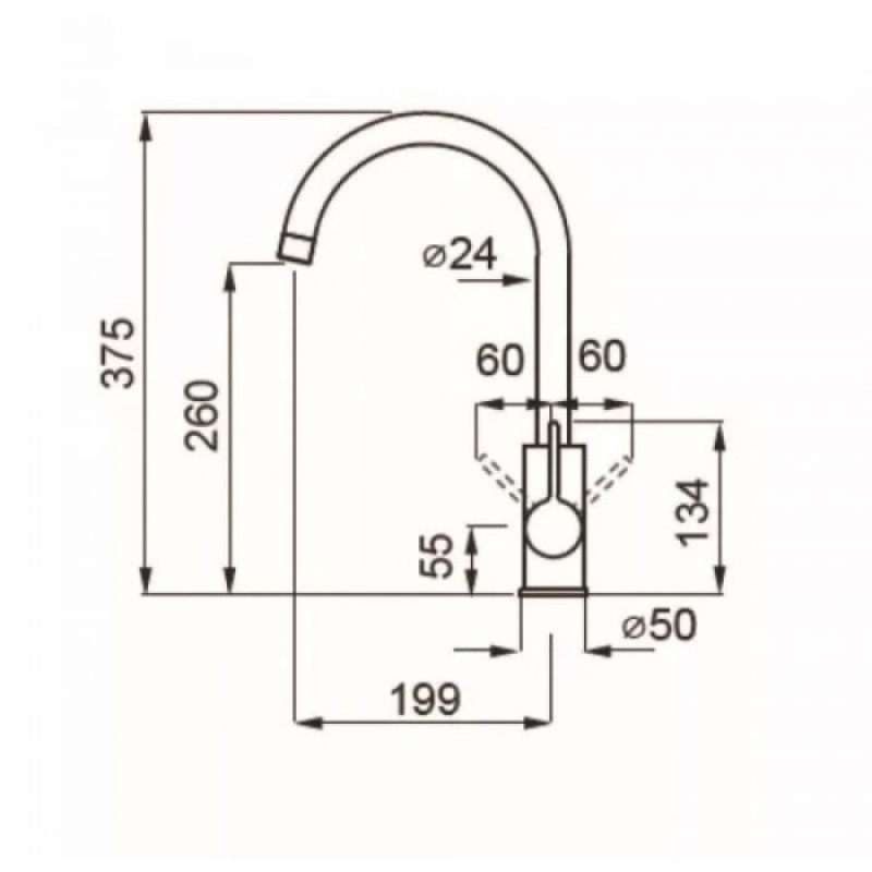 Кухонний змішувач ELLECI Caddy Cromato