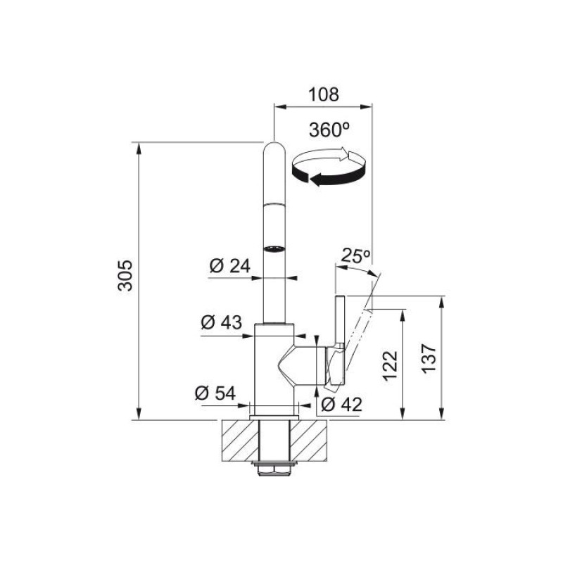 Змішувач Franke Lina U Pull Down (115.0728.476)