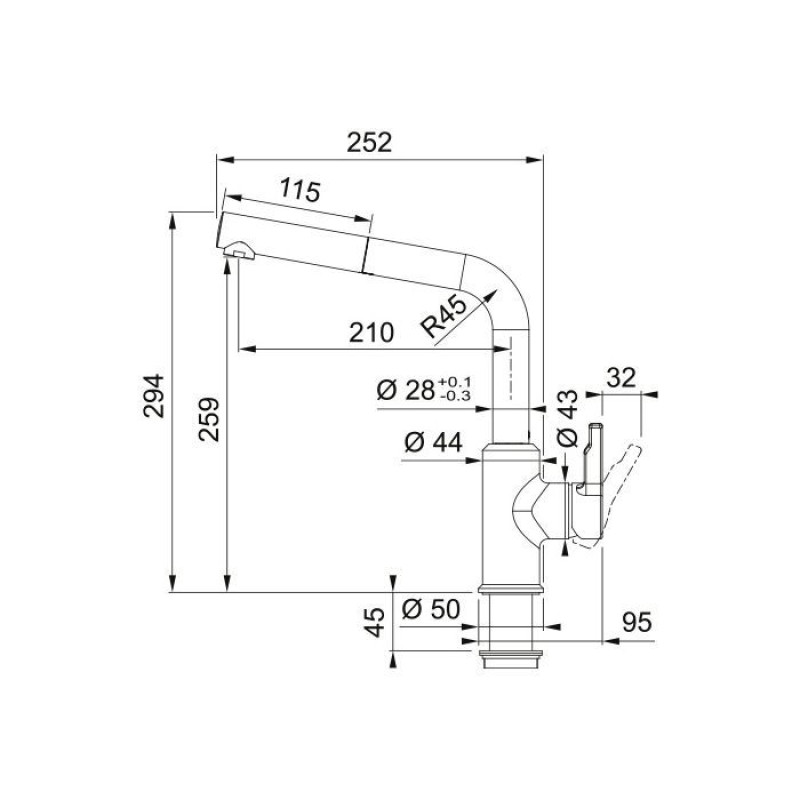 Змішувач Franke Urban Pull Out хром 115.0595.083