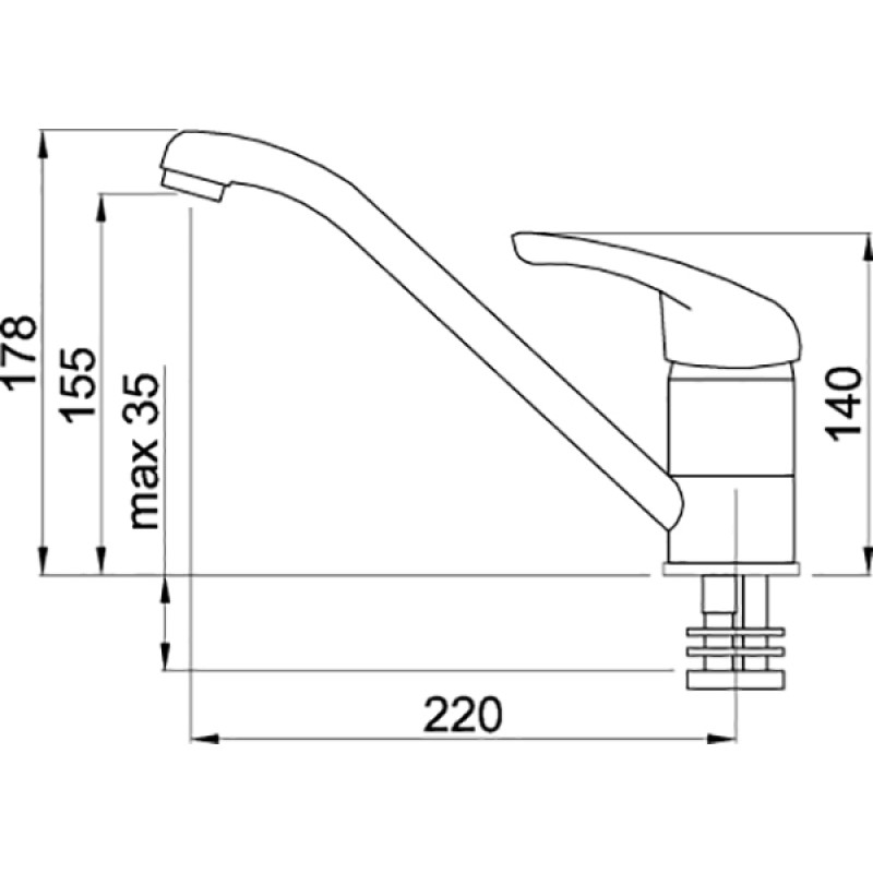 Змішувач ELLECI Minerva cromato