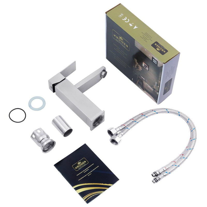 Змішувач для раковини Kroner KRP Edelstahl Kubus - ESG010