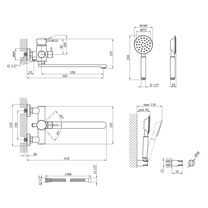 Bathwear Kroner KRP EDELSTAHL KLASSISCH - ESG070