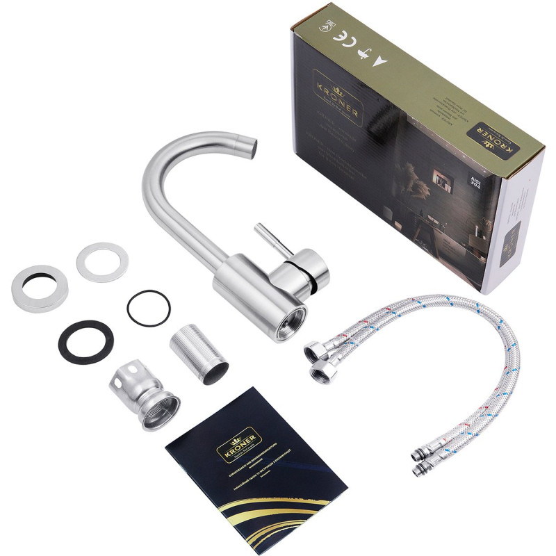 Змішувач для раковини Kroner KRP Edelstahl Klassisch - ESG011