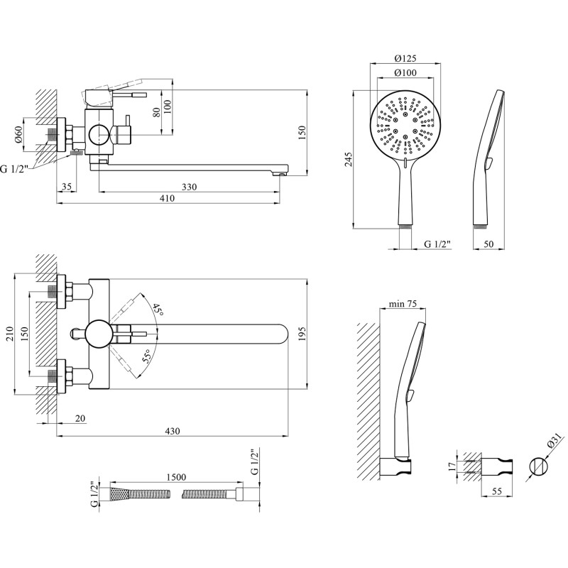 Bath Frower Kroner KRP Edelstahl Klassisch - Sch070