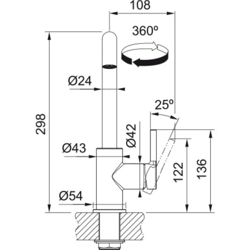 Змішувач Franke Lina U хром (115.0728.473)