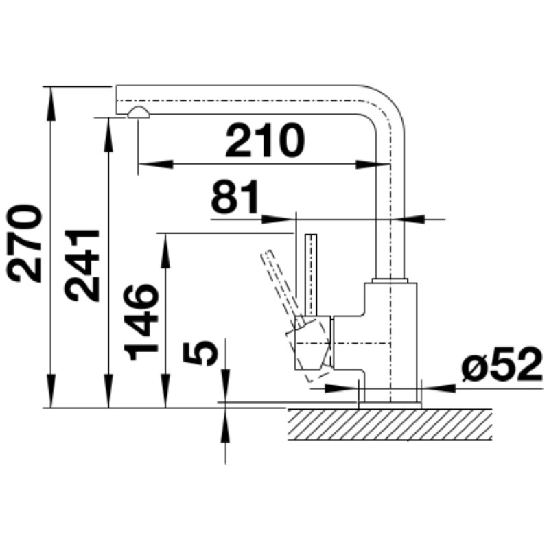 Змішувач для кухні Blanco MILA 526657