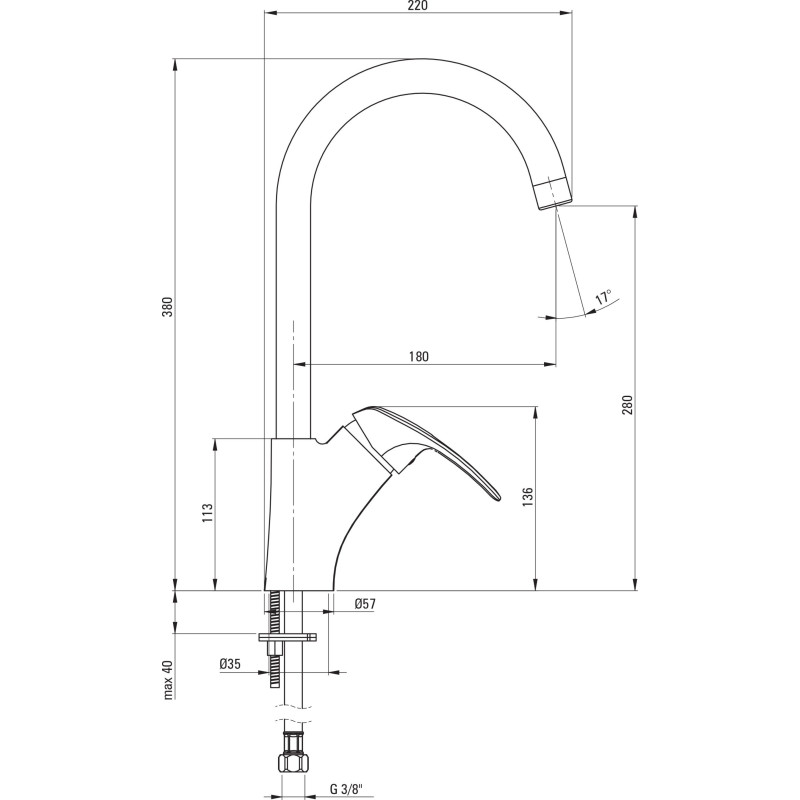 Змішувач Deante Dalia BED 062M