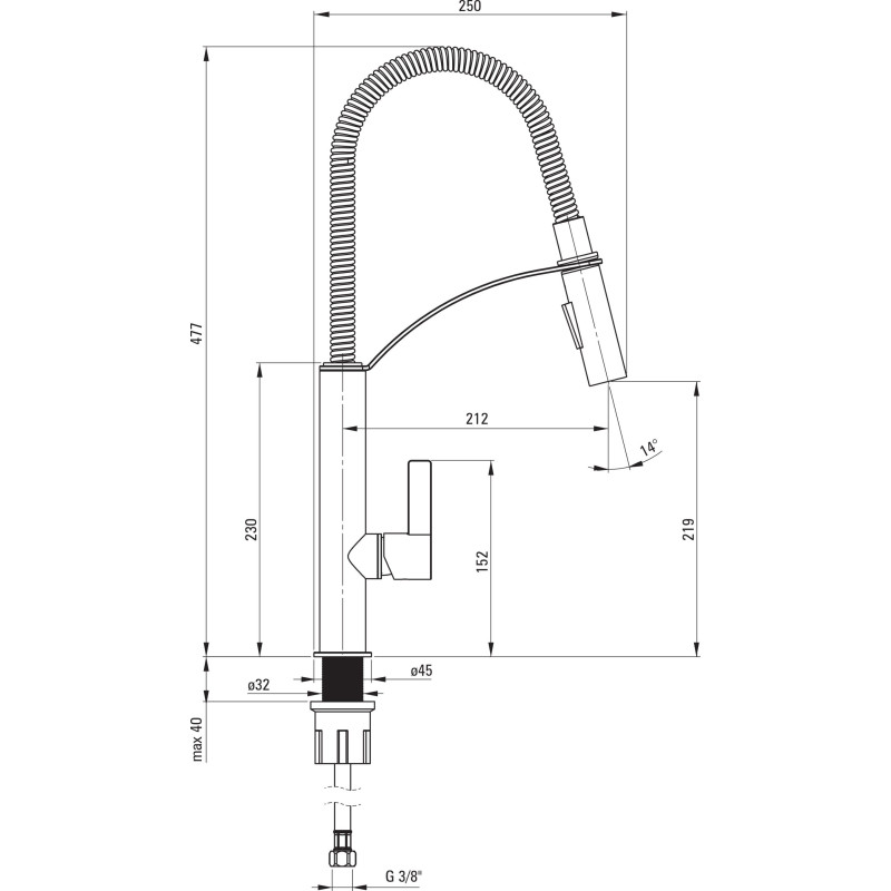 Змішувач Deante BGB 072M