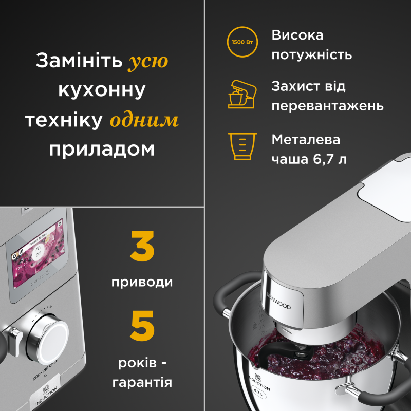 Кухонна машина Kenwood Cooking Chef XL KCL95.004SI