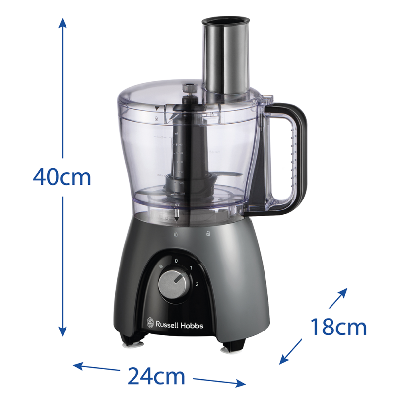 Кухонний комбайн RUSSELL HOBBS 27111-56 Matte Charcoal Food Processor