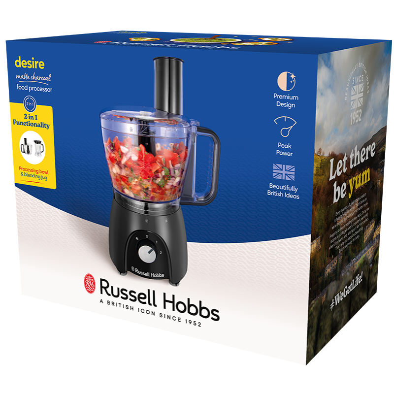 Кухонний комбайн RUSSELL HOBBS 27111-56 Matte Charcoal Food Processor