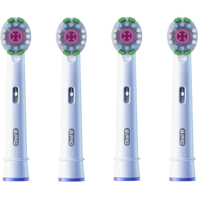  Насадки для електричної зубної щітки ORAL-B BRAUN Pro 3D White, 4 шт (8006540847213)