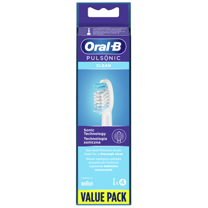 Насадки для електричної зубної щітки Oral-B Pulsonic Clean 4 шт (4210201299851)