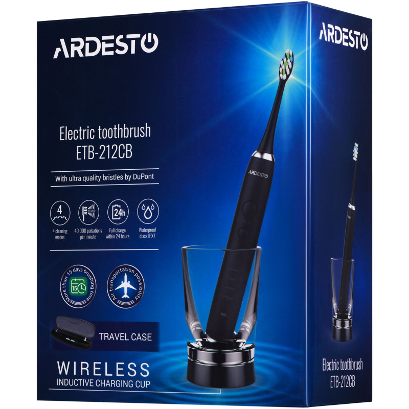 Електрична зубна щітка Ardesto ETB-212CB